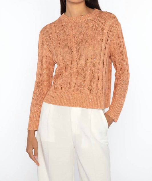 Kinross - Sequin Cable Crew Top