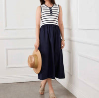 Karen Kane - Stripe Mixed Media Dress