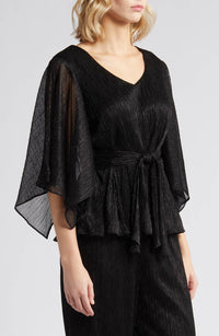 Alex Evenings - Peyton Metallic Knot Blouse