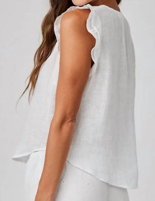 Bella Dahl - Linen Ruffle Sleeve Top