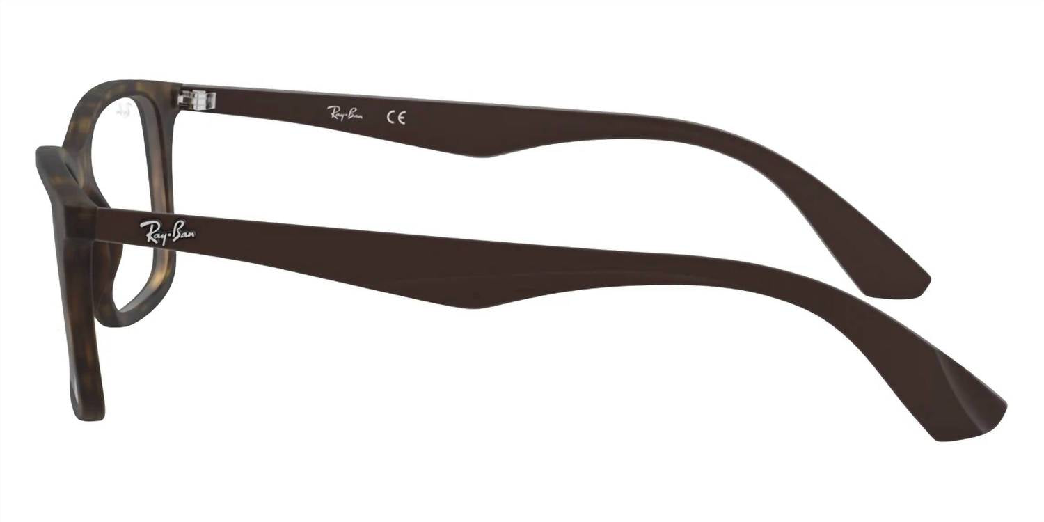 Ray Ban Unisex Rx7047 Glasses in matte havana - men's accessory - alternate view