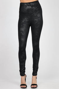 M.Rena - Women's Camo Print Leatherette Legging