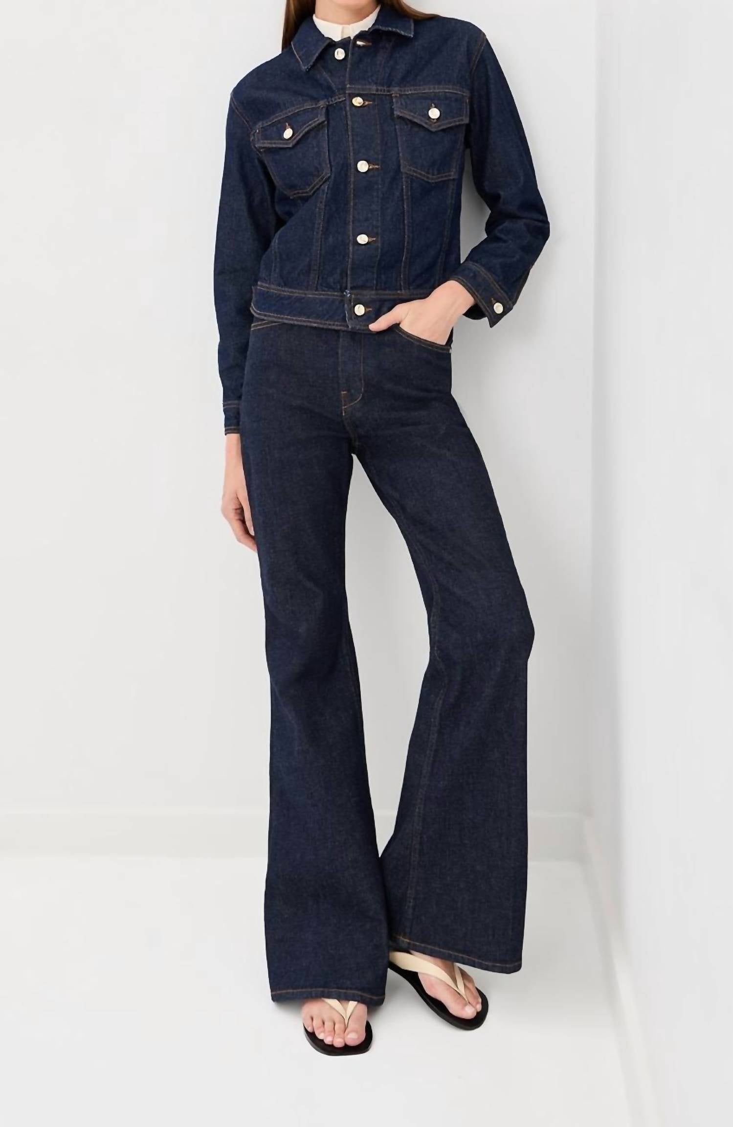 Ossou Spur Bootcut Jeans in sable wash - women's jeans - view 4