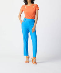 Joseph Ribkoff Stretch Slim-fit Cropped Pant in blue - women's pants - view 4