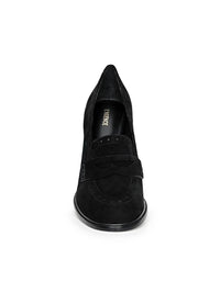 L'Agence Women's Bea Penny Loafer Pump in soft black - women's heels - alternate view