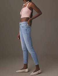 FRAME Le High Skinny Crop Jean in terra - women's jeans - detail view