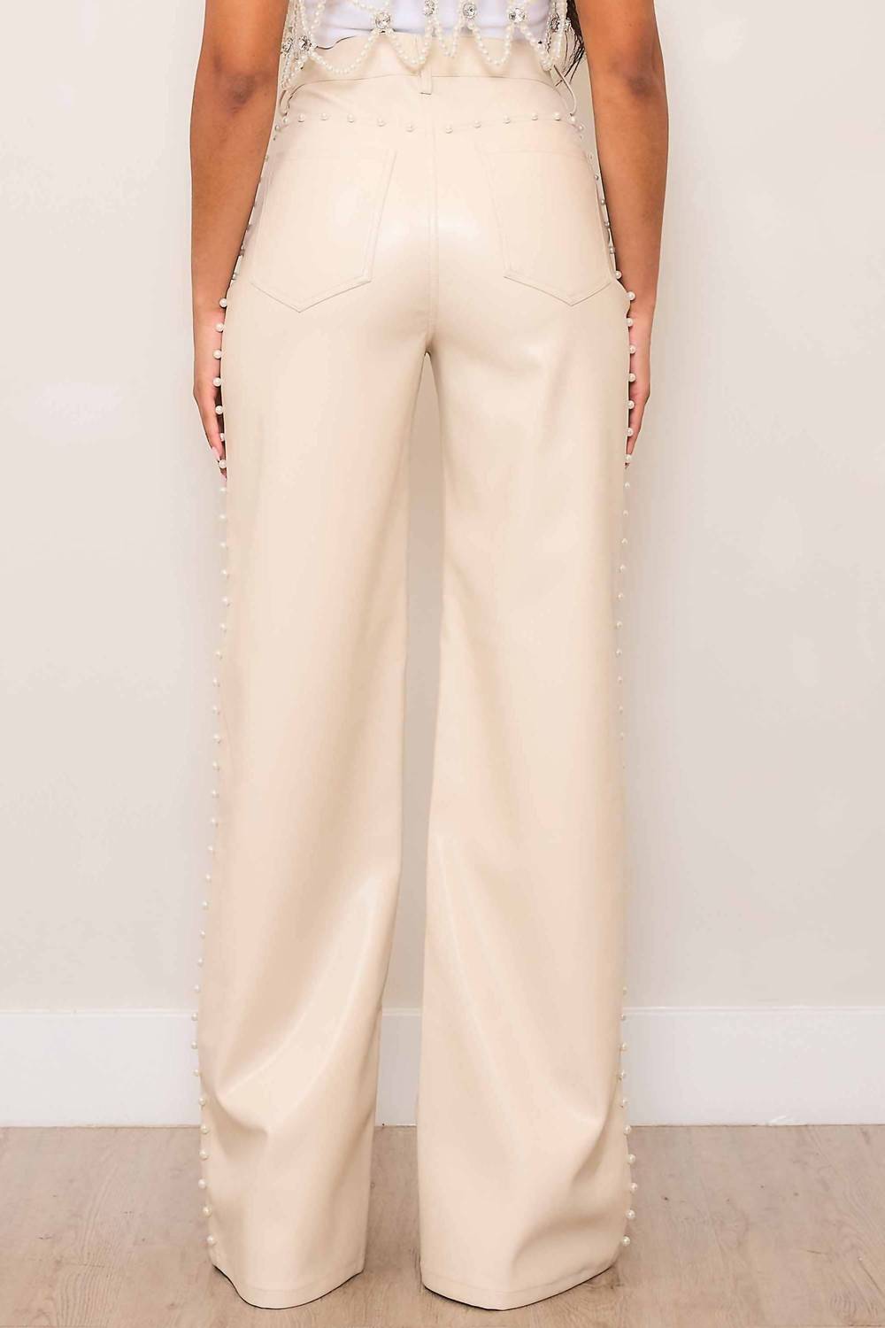 Vibrant M.I.U - Vegan Leather Wide With Pearl