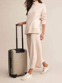 Z Supply Scout Luxe Rib Wide Leg Pants in warm white - women's pants - view 5