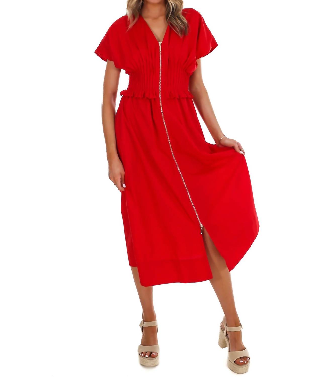 Entro - Women's Catch The Breeze Midi Dress