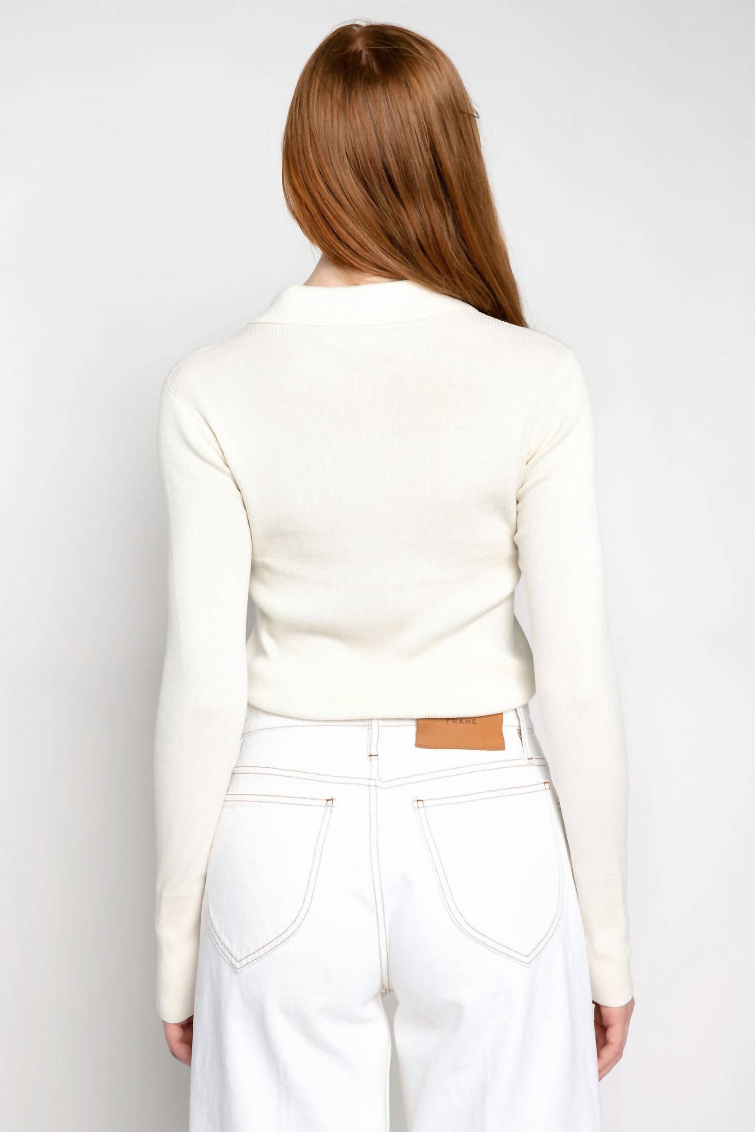 Frame - Shrunken Knit Polo Shirt