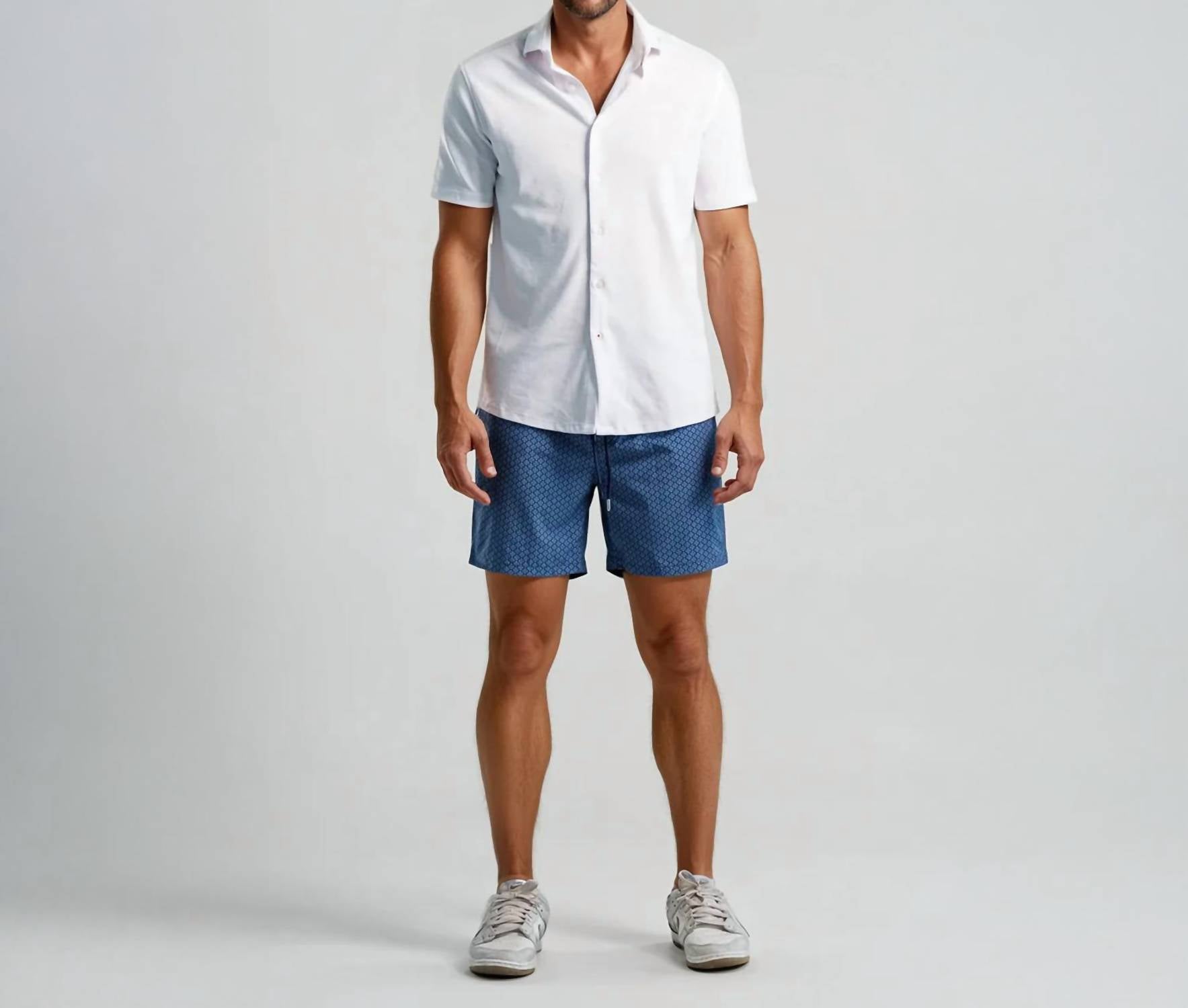 Stone Rose - Men's Printed Medallion Geo Swim Short