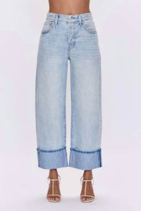 PISTOLA Ryder High Rise Cuffed Straight Jeans in sunrise - women's jeans - view 4