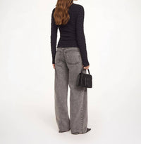 BY MALENE BIRGER Aura Turtleneck Blouse in black - women's blouse - detail view