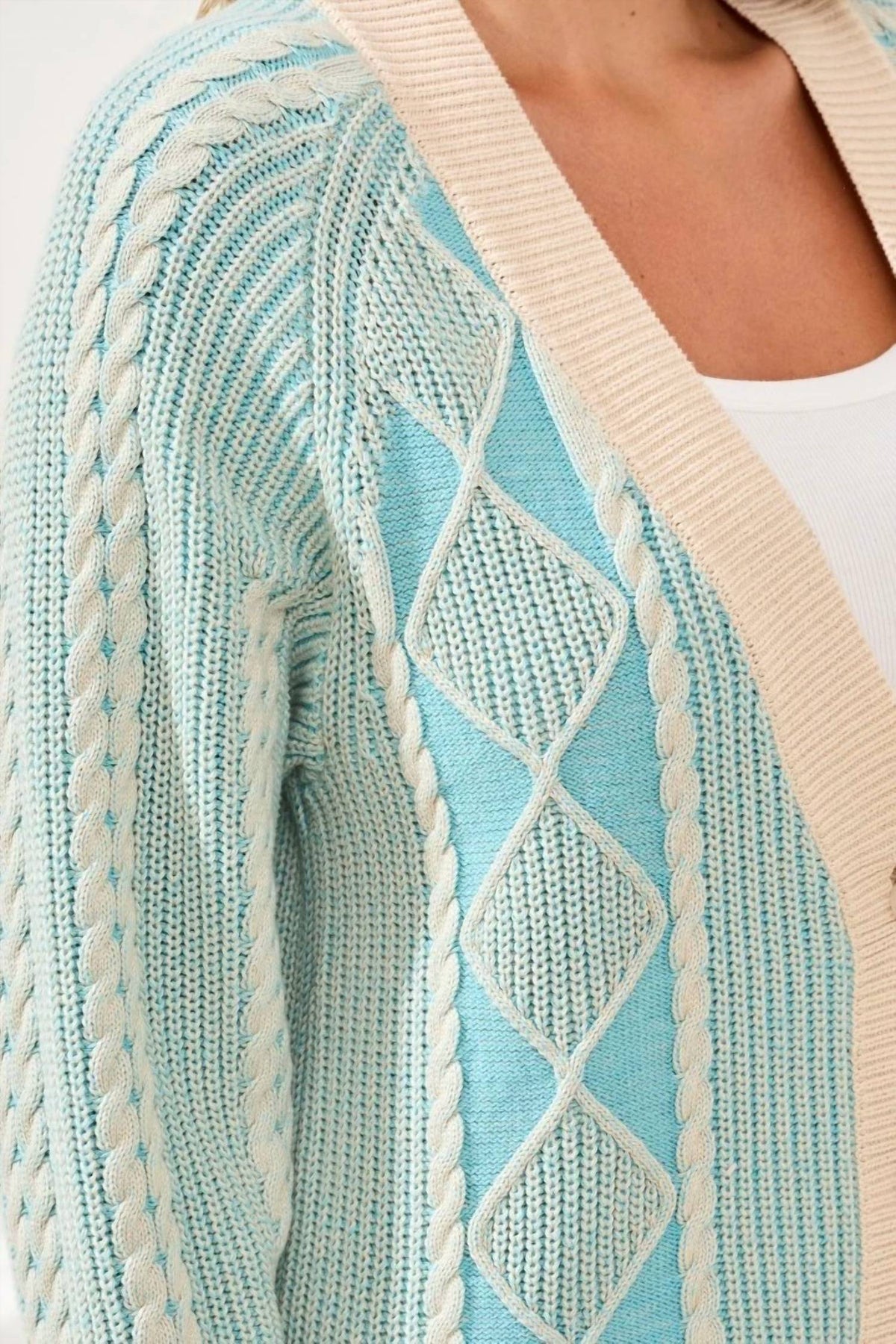 Tribal - Puff Sleeve Sweater Cardigan
