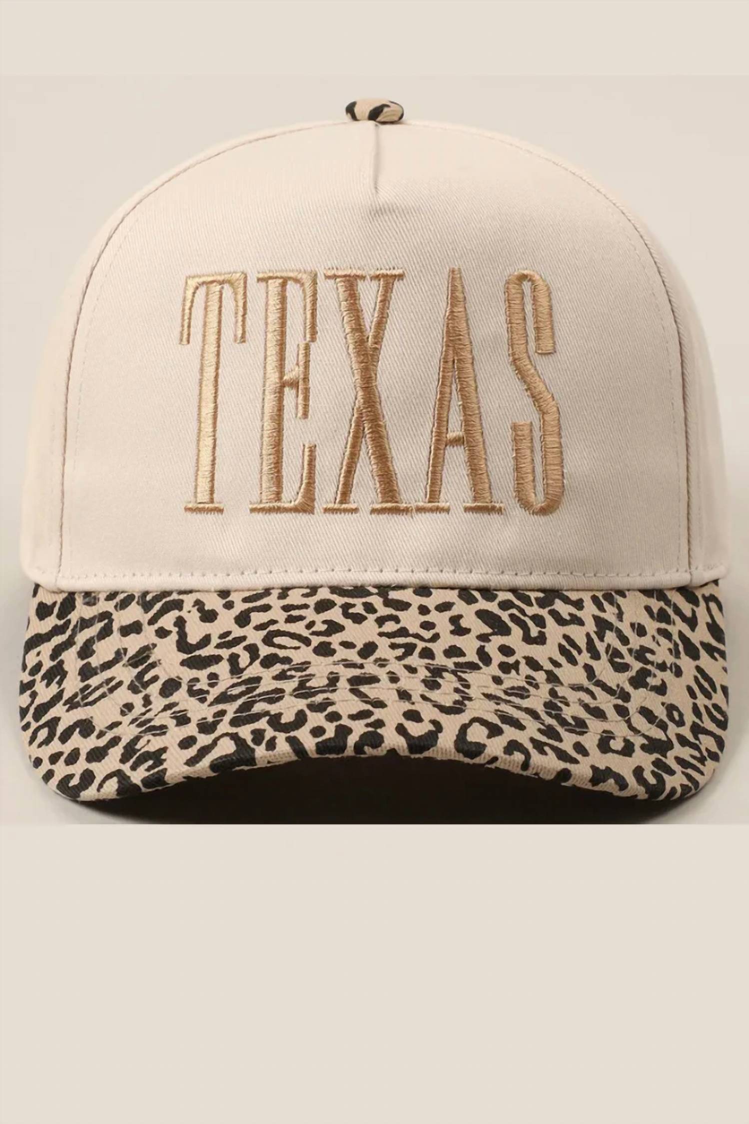 Fashion City - Texas Embroidery Leopard Two-Tone Cap