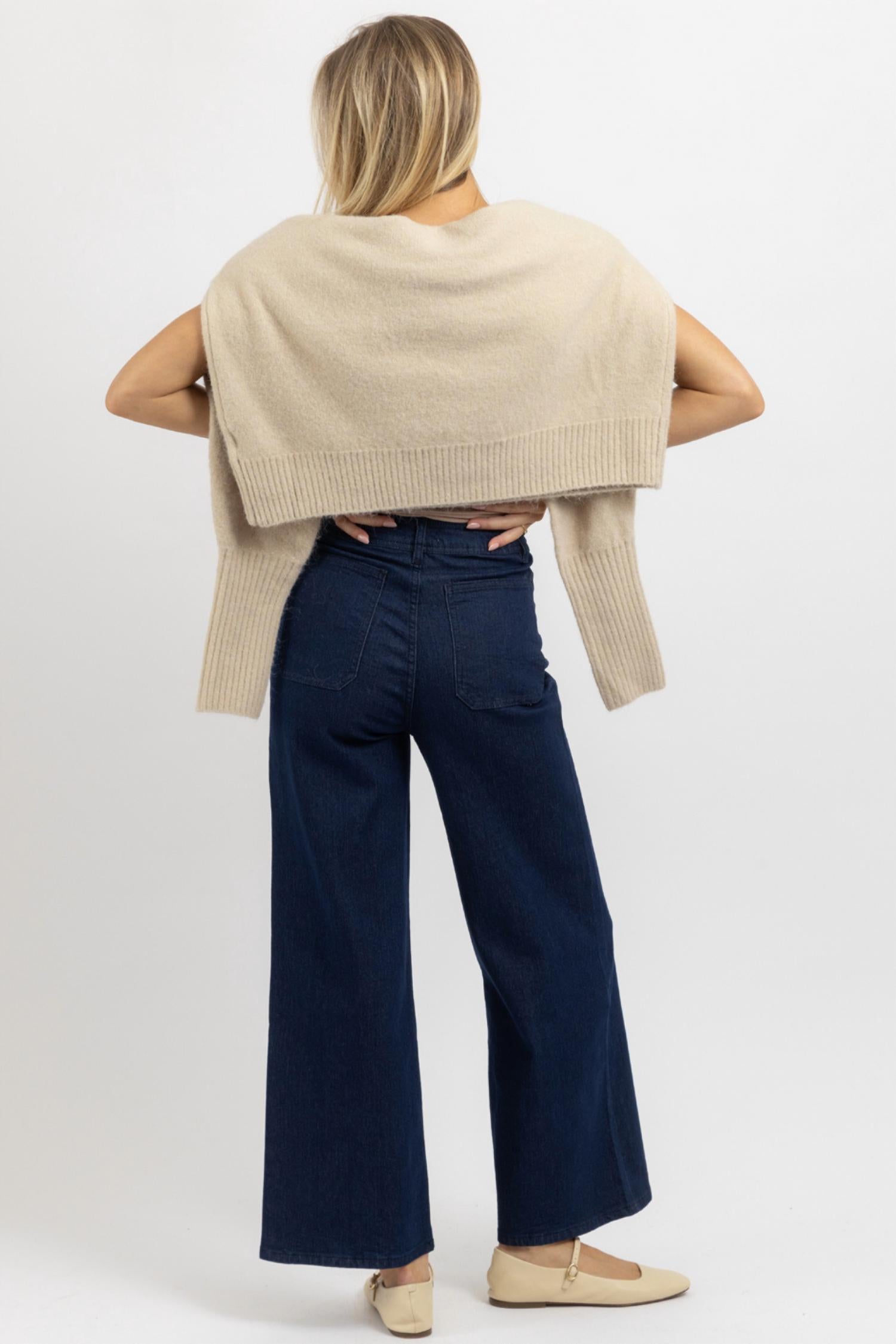 Mittoshop - Wide Leg Denim Jean