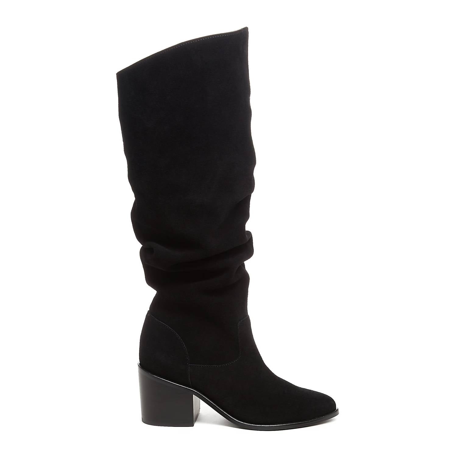 KELSI DAGGER Women's Easton Suede Slouchy Boots in black - women's shoe
