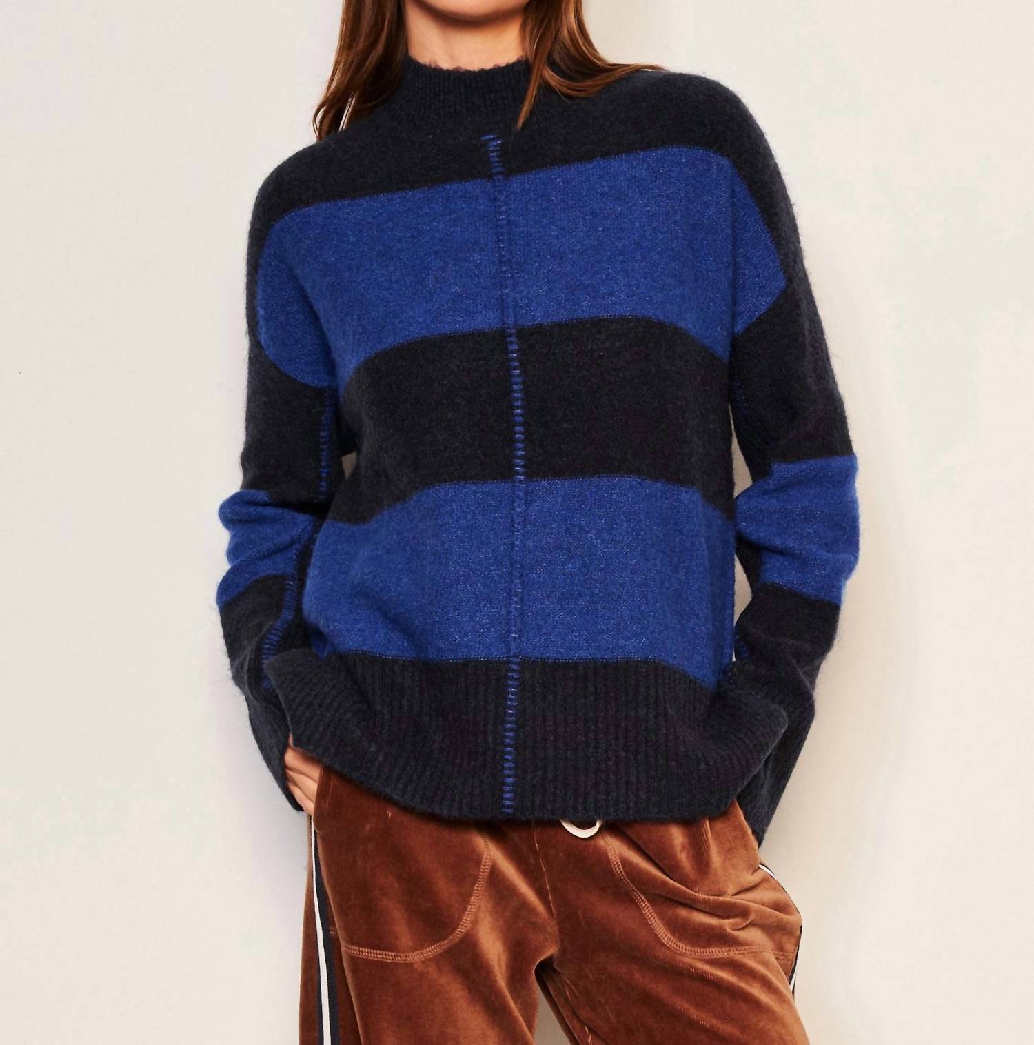 Sundry - Women's Bold Stripe Tunic Sweater