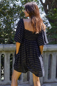 By Together Nora Mini Dress in blue - women's dress - detail view