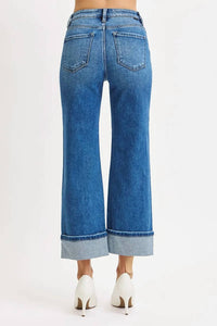 Risen - Tolu Mid Rise Cropped Straight Cuffed Jeans