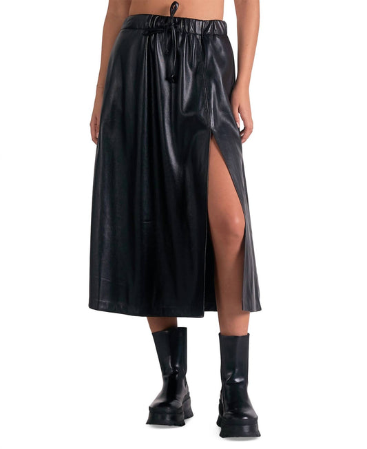 Elan - Sleek Vegan Midi Skirt