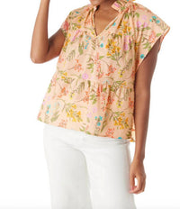 Crosby by Mollie Burch Wilson Top in horticulture - women's blouse - detail view