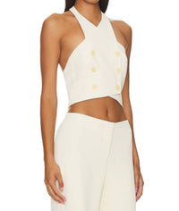 Rosetta Getty - Button Halter Top