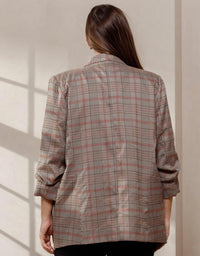 Oddi - Plaid Collared Blazer