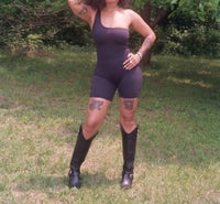 Stript - Cassie One-shoulder Biker Bodysuit
