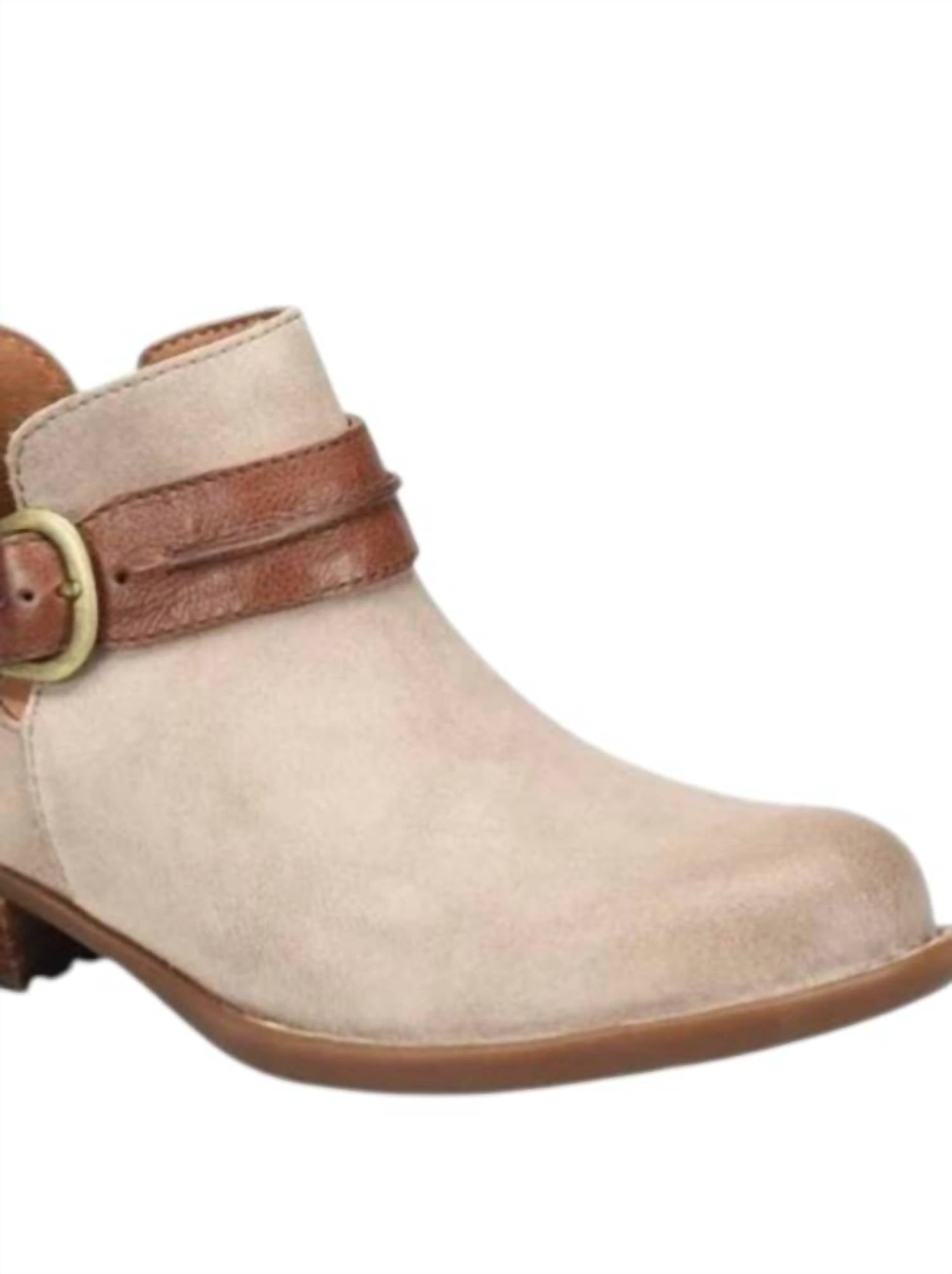 Born Women's Kati Booties in cream - women's shoe - detail view
