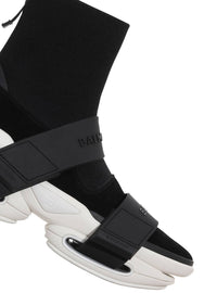 Balmain - Men's B Bold Strap Knit & Suede High-top Sneakers