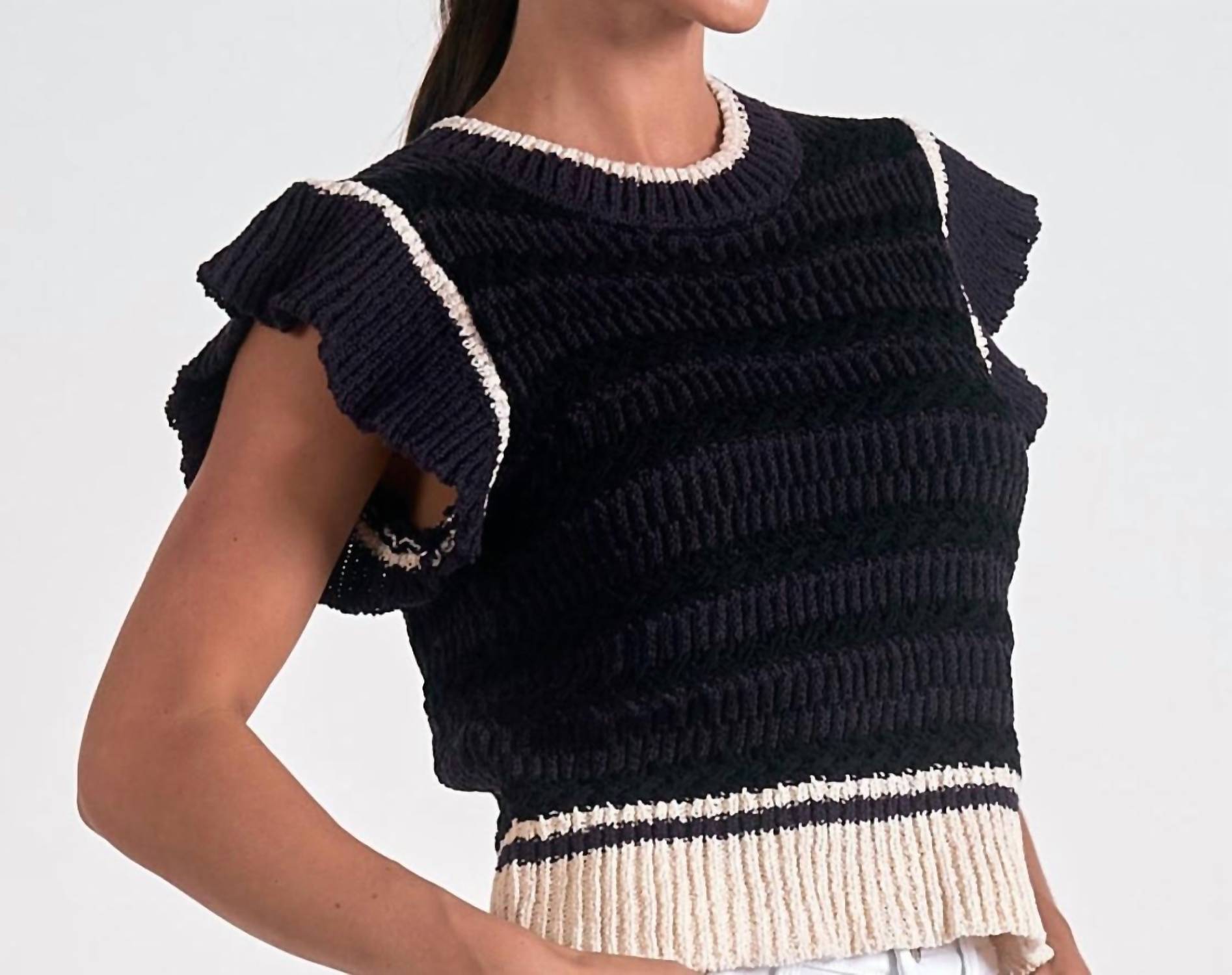 Elan - Ruffle Sleeve Sweater