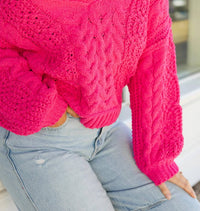 Pol - Cuddle Season Knit Cropped Sweater