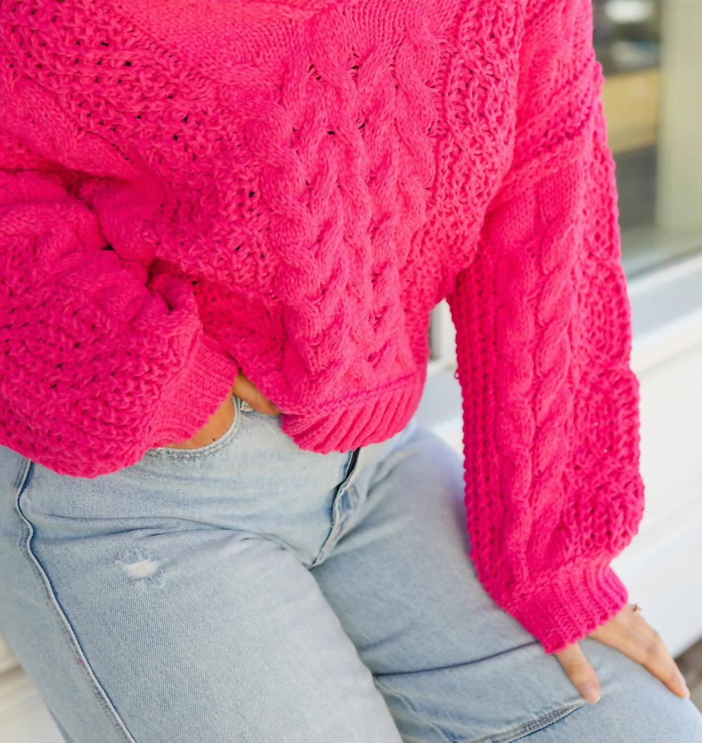 Pol - Cuddle Season Knit Cropped Sweater