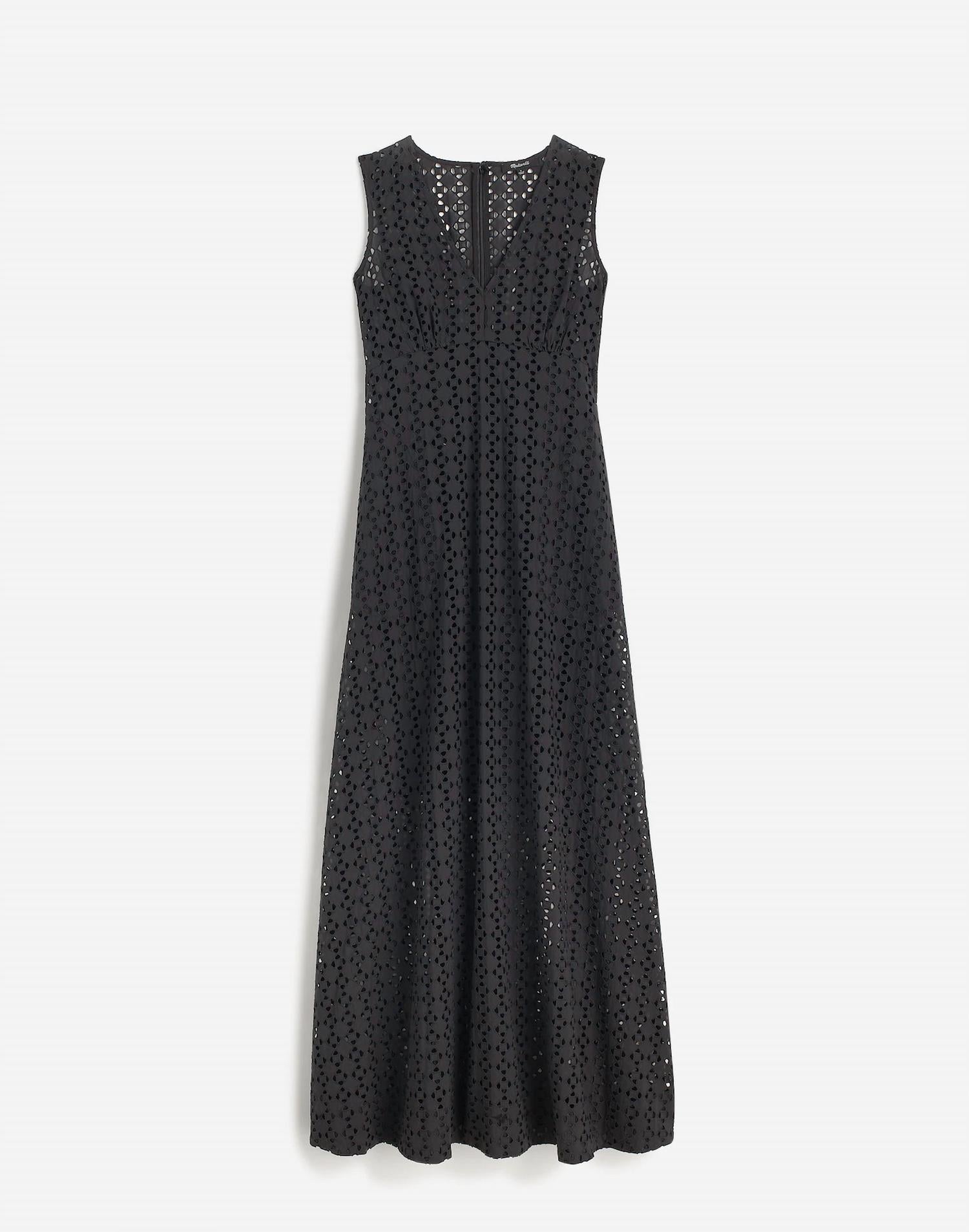 Madewell - Sleeveless Eyelet V-neck Maxi Dress