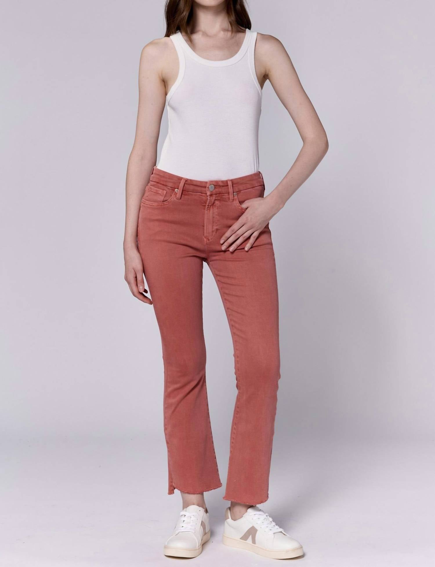 DEAR JOHN DENIM Jeanne Ankle Flare Jeans in terracotta - women's pants - view 4