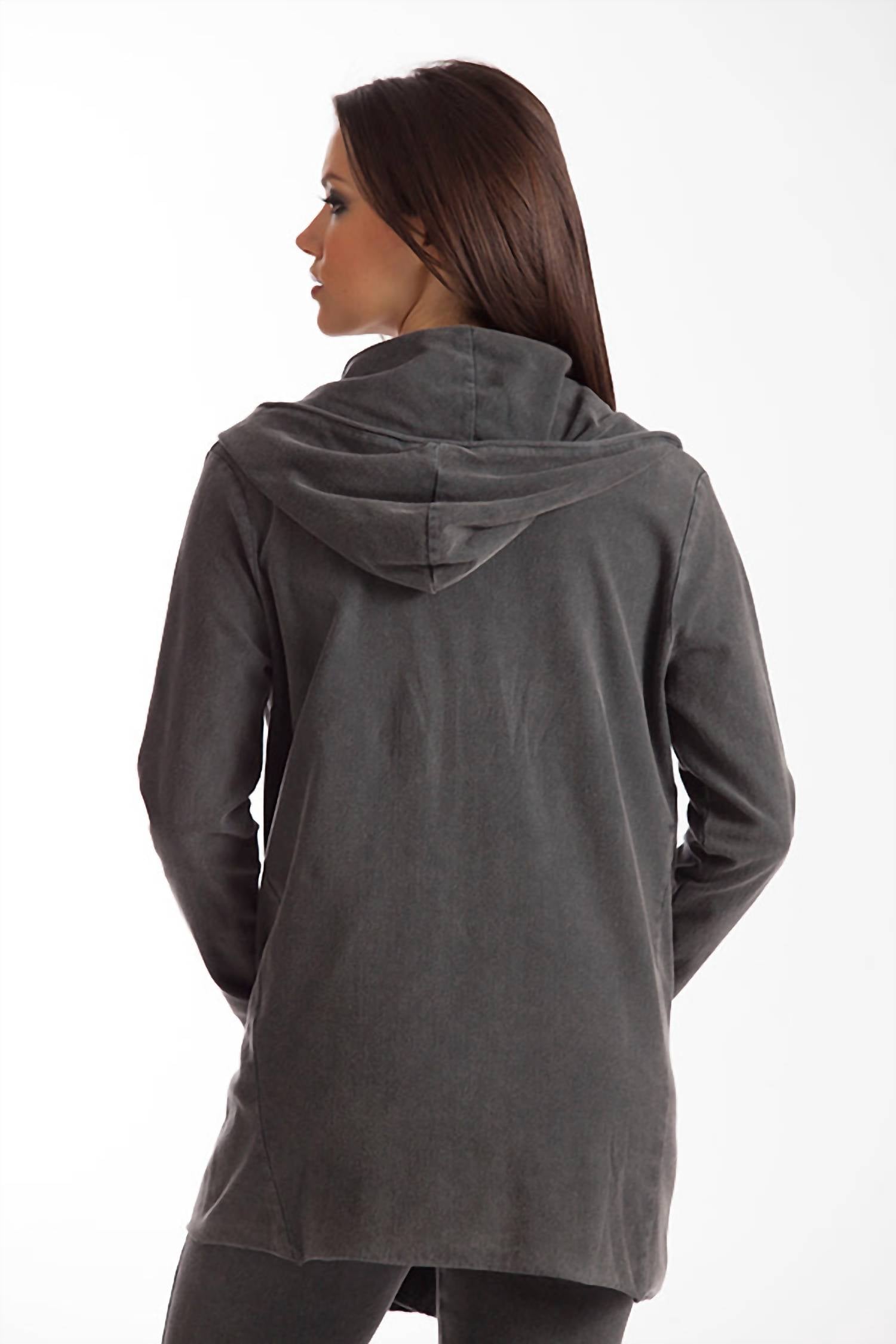 Monica Hooded Draped Cardigan