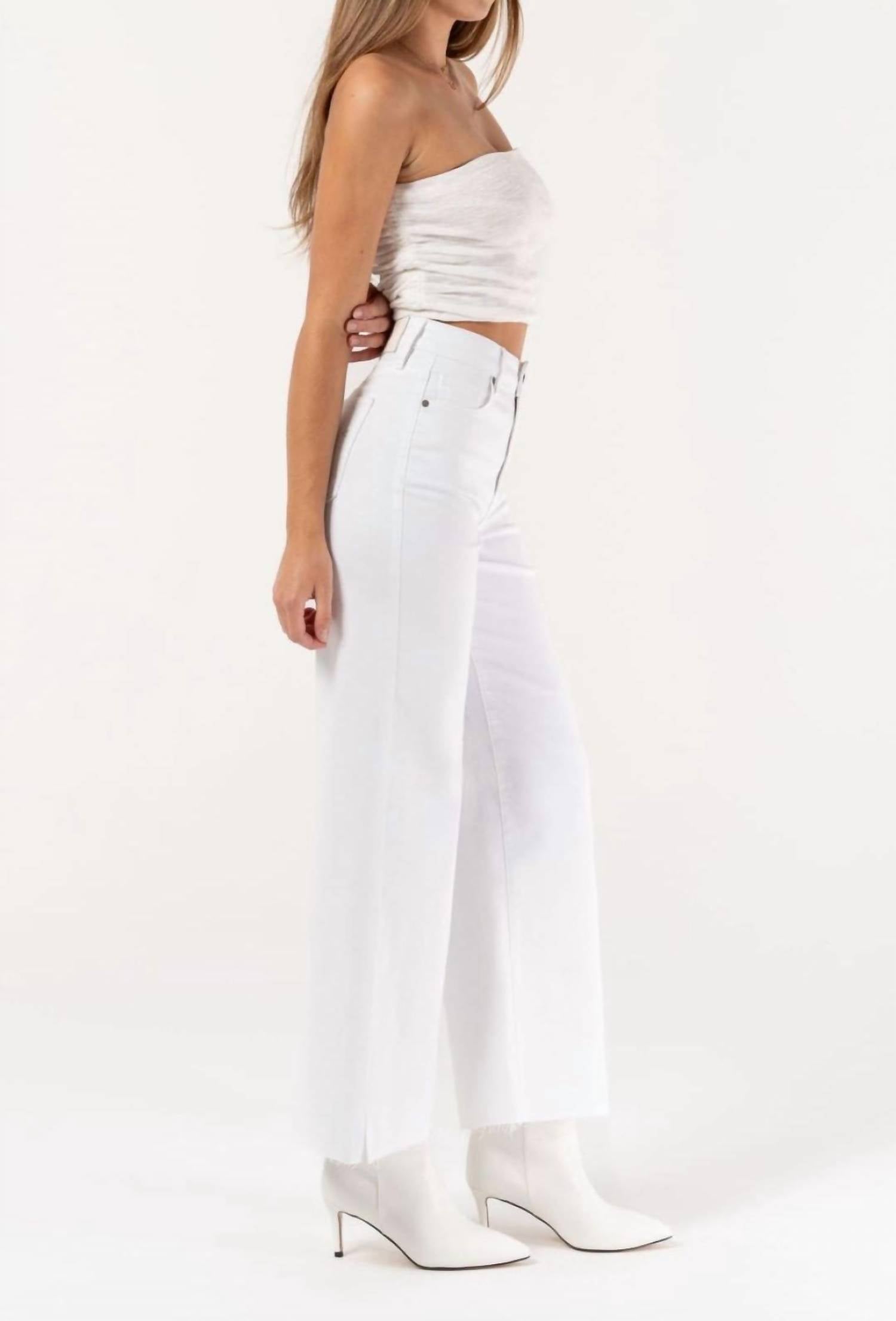 Hidden - Nori Clean Cropped Wide Leg Jeans