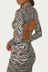 OPEN-BACK TOP AND MIDI SKIRT SET