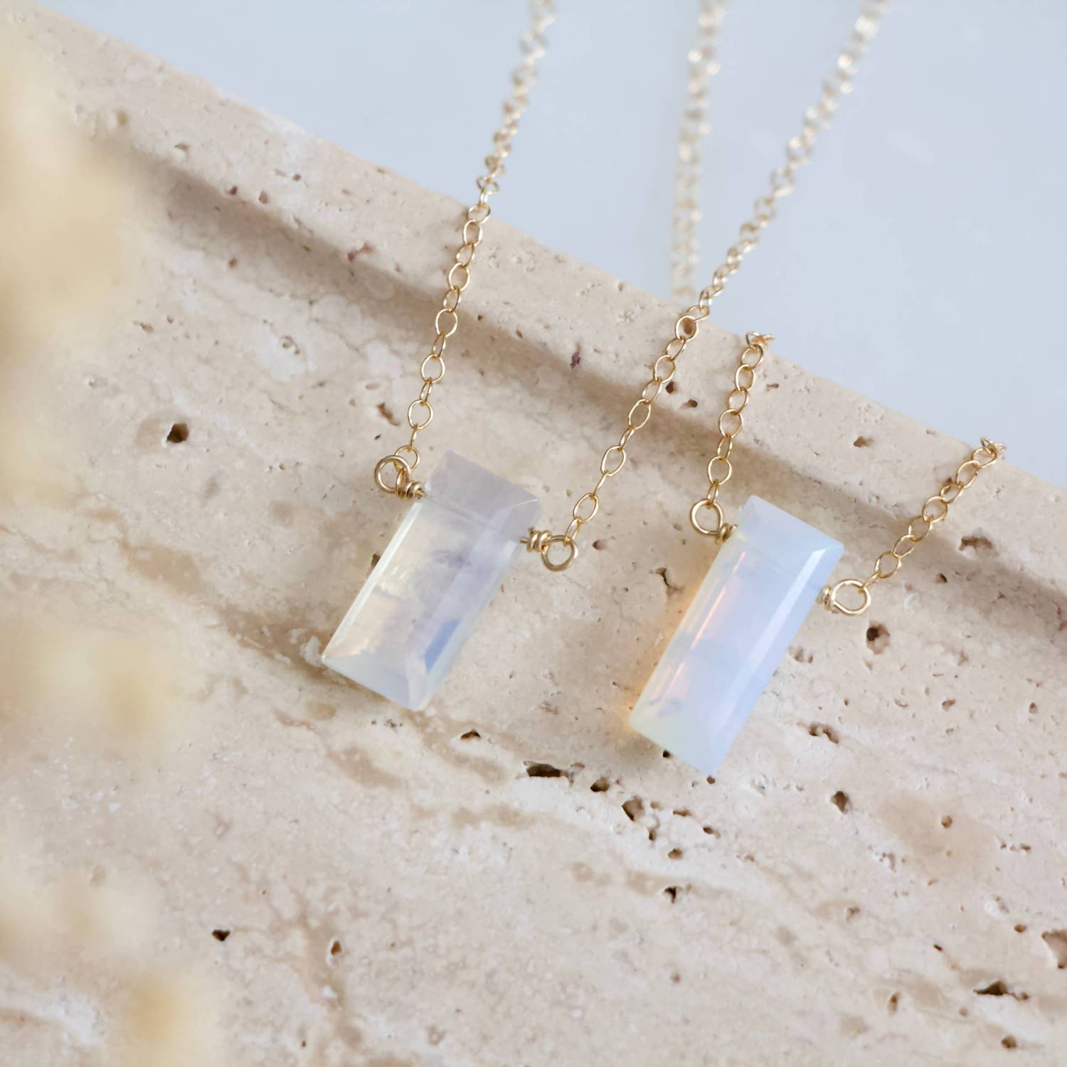 Mesa Blue - Women's Rectangle Opalite Necklace