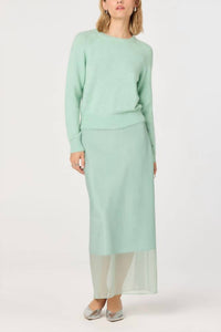ASTR Keyara Flowing Silhouette Skirt in mint - women's skirt