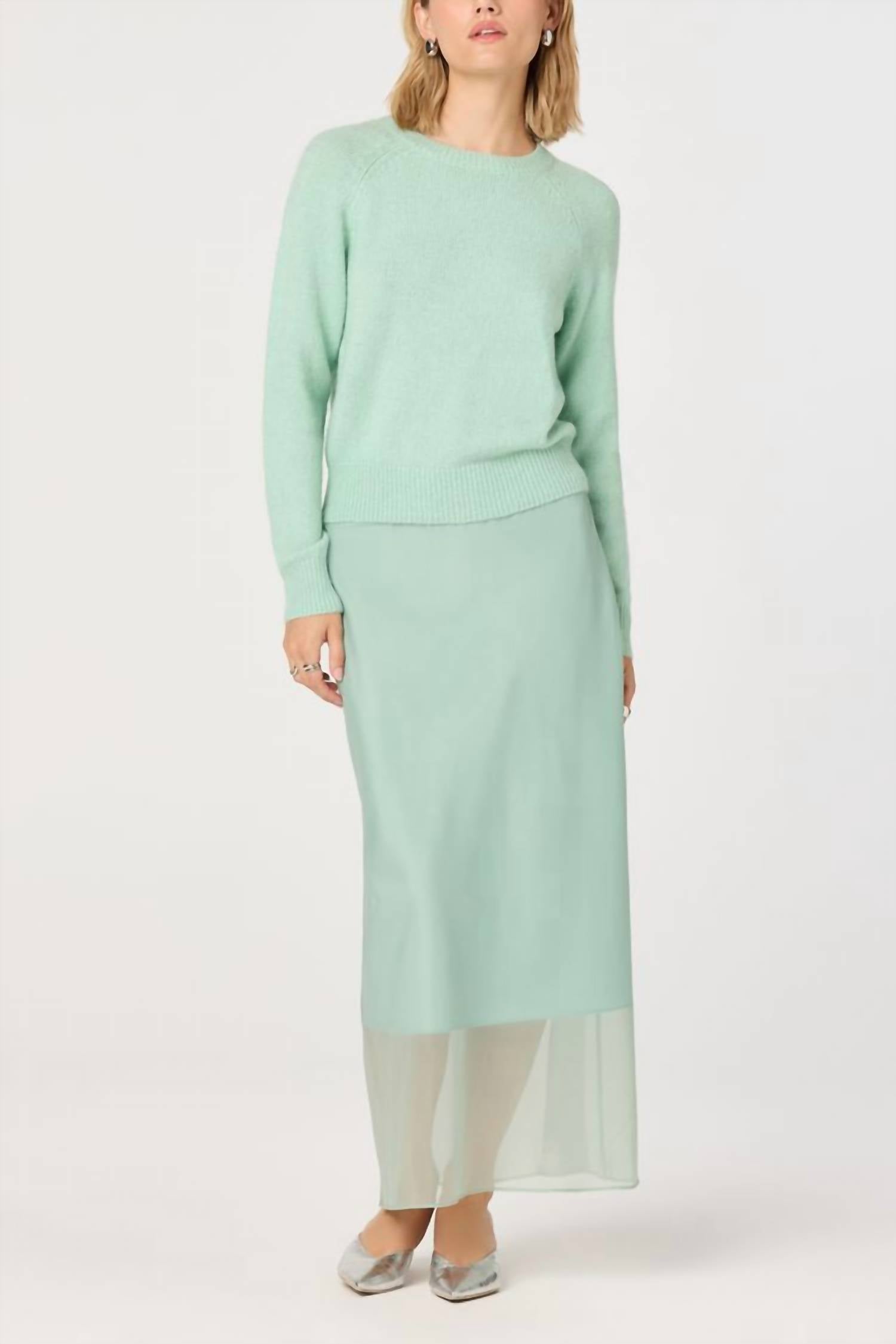 ASTR Keyara Flowing Silhouette Skirt in mint - women's skirt