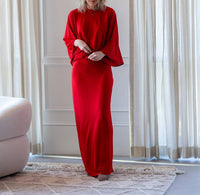 House of Dagmar Jersey Maxi Skirt in red - women's skirt - view 4