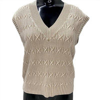 J. Society Women’s Cotton Sweater Vest in sand - women's jacket