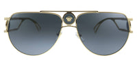 Versace - Aviator Metal Sunglasses with Grey Lens