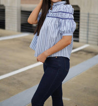 Karlie - Stripe Button Down Shirt