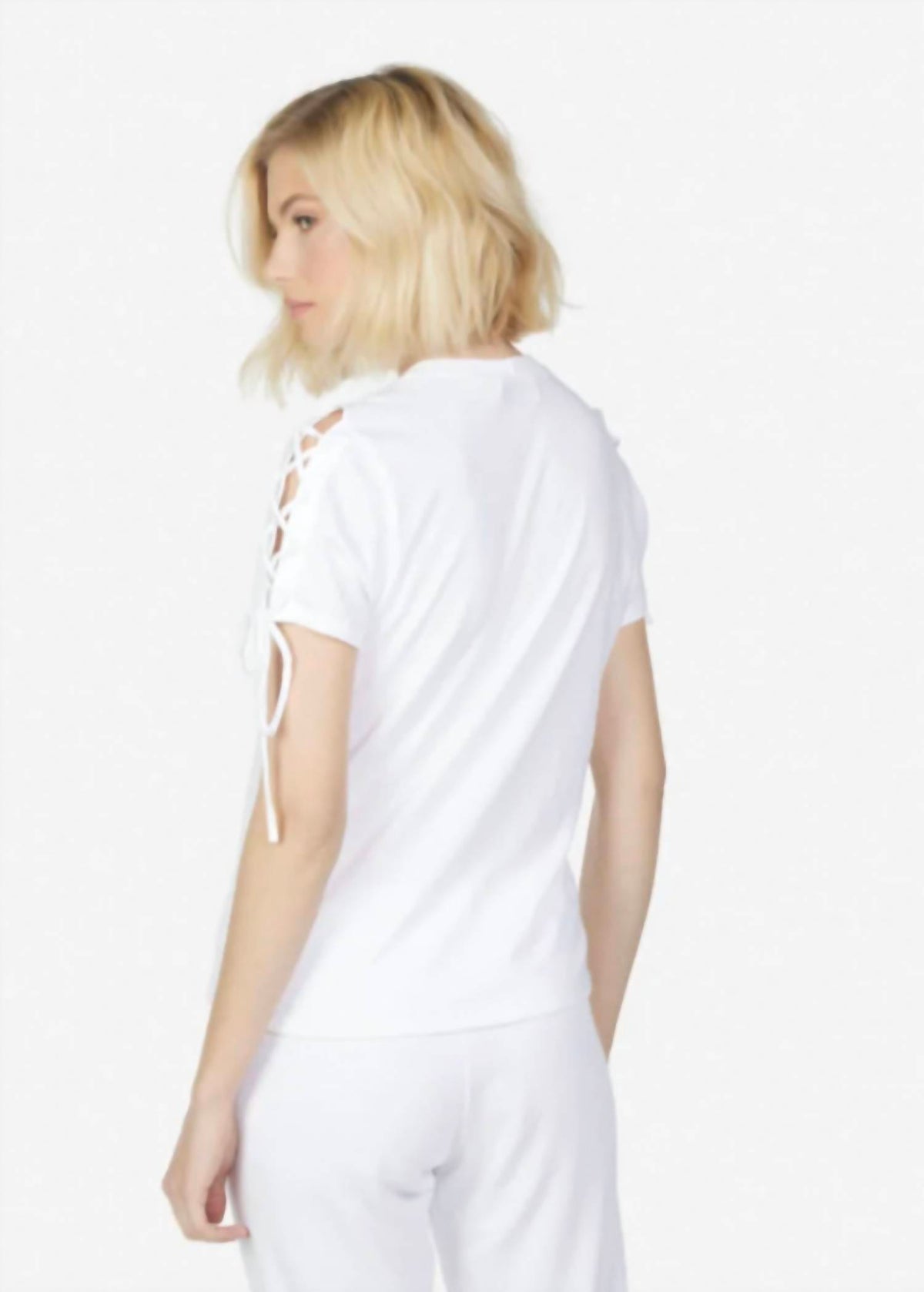 Michael Lauren - RYLAND S/S LACE UP TEE