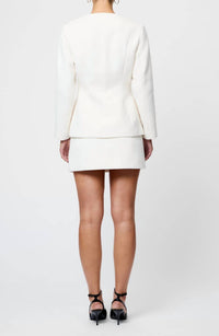 French Connection - texture boiled wool mini skirt