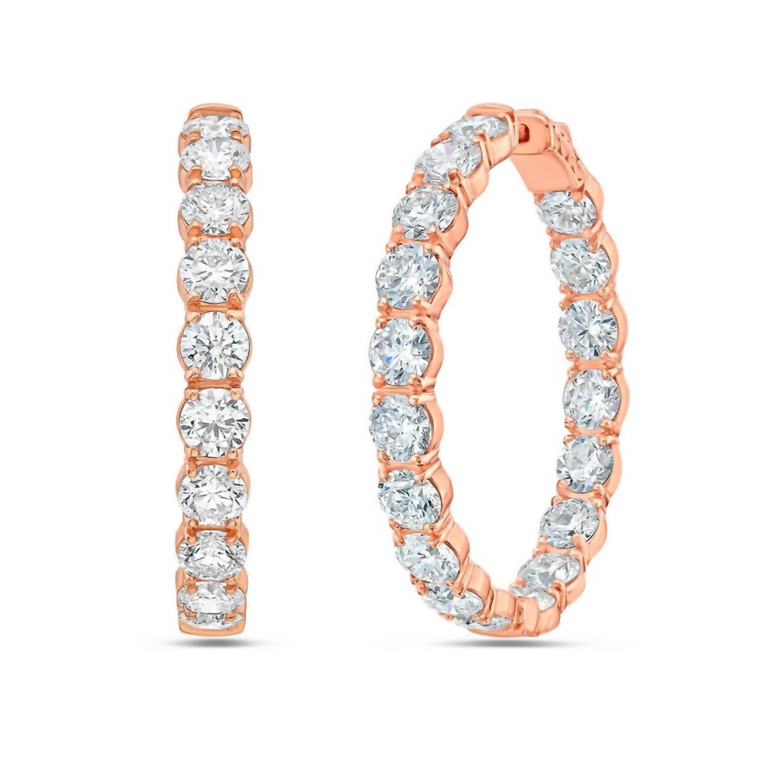 Diana M Jewels - Women's Round Lab-grown Diamond Stud Earrings (13.30 Tcw) - Signature