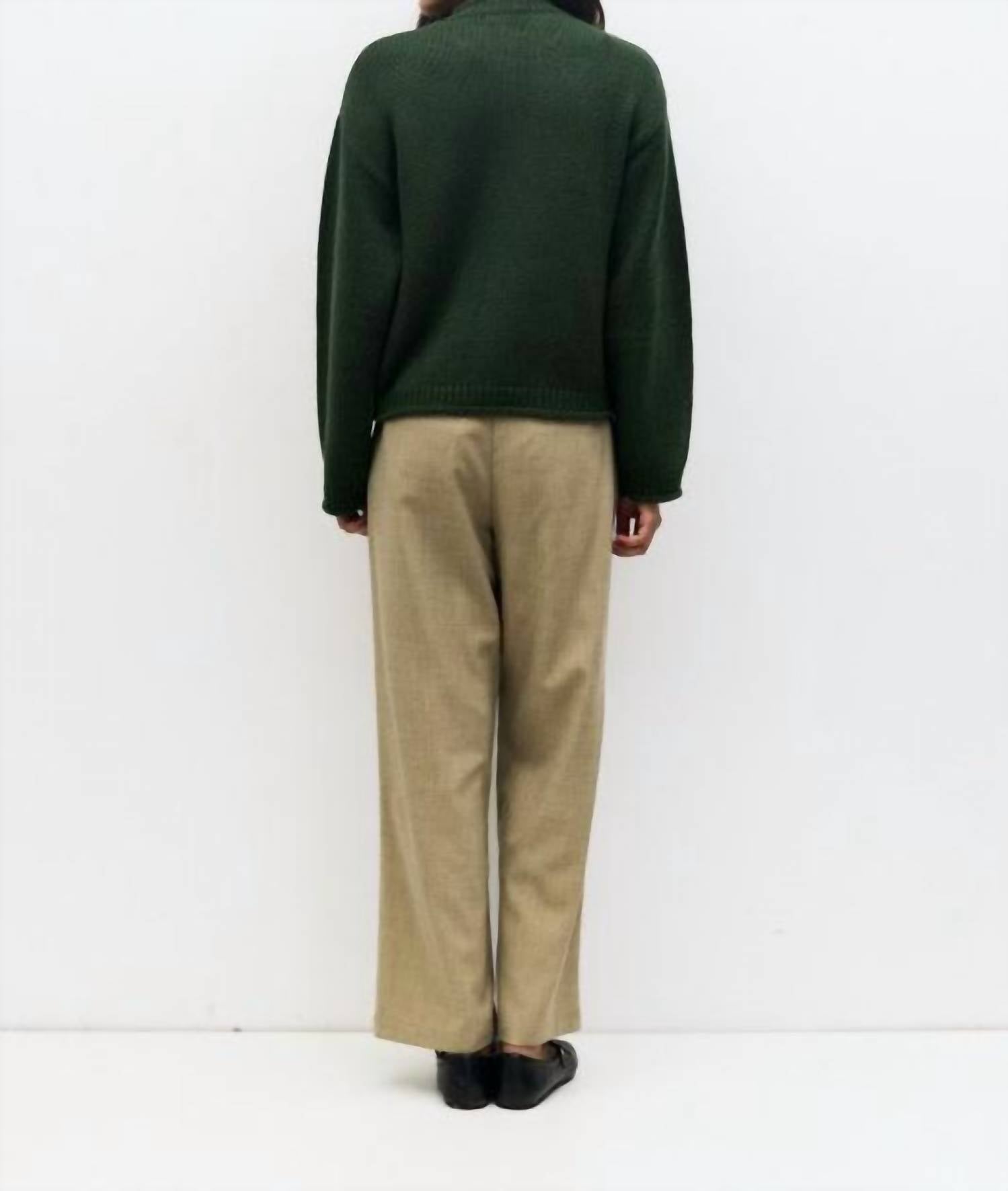 all : row Hannah Relaxed Cardigan in green - women's cardigan - detail view
